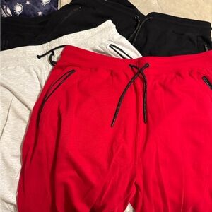 Men's Red Jogger Shorts 4 pair bundle